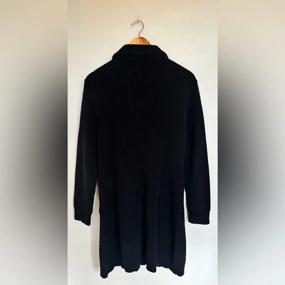 Ralph Lauren Black Knit Ribbed Button Down Shawl Collar Utility Cardigan Sweater - Picture 12 of 13